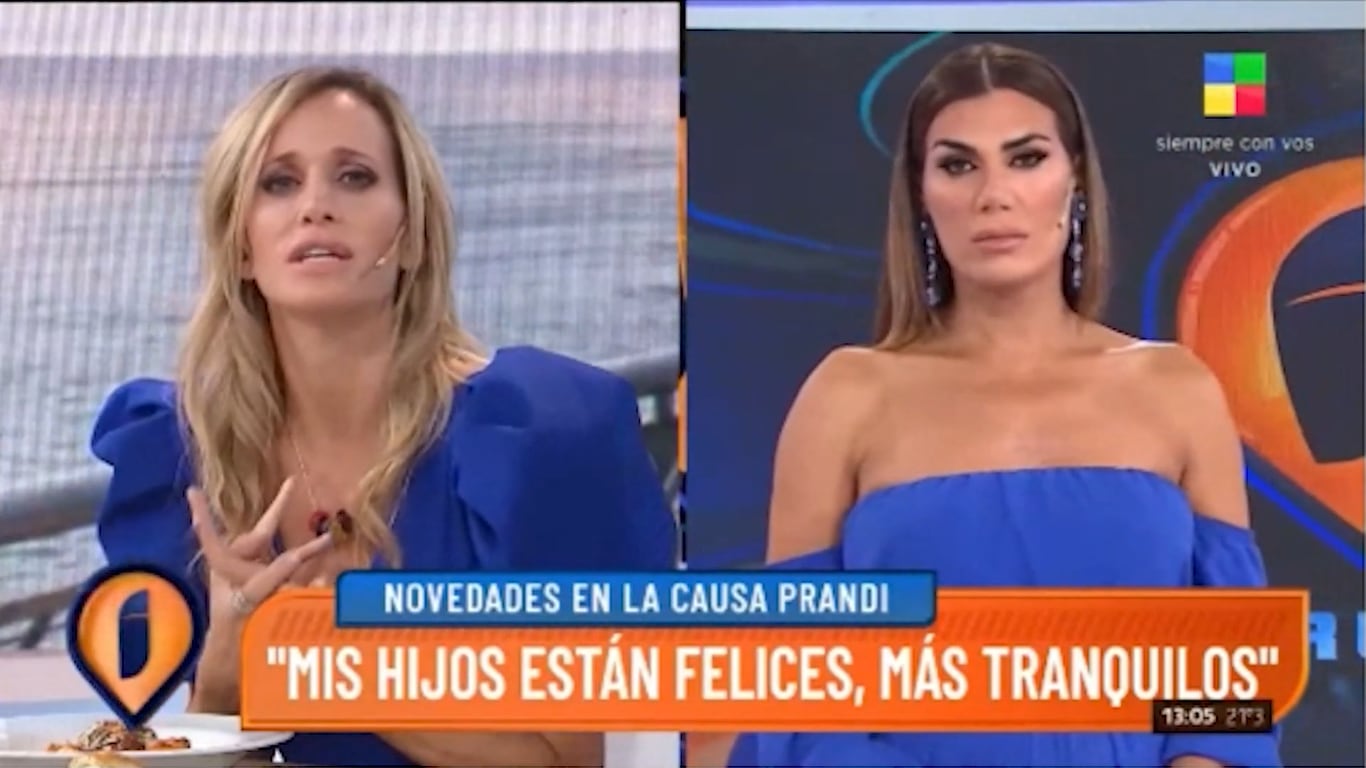 Julieta Prandi en el pase de programa de Es por ahí e Intrusos.