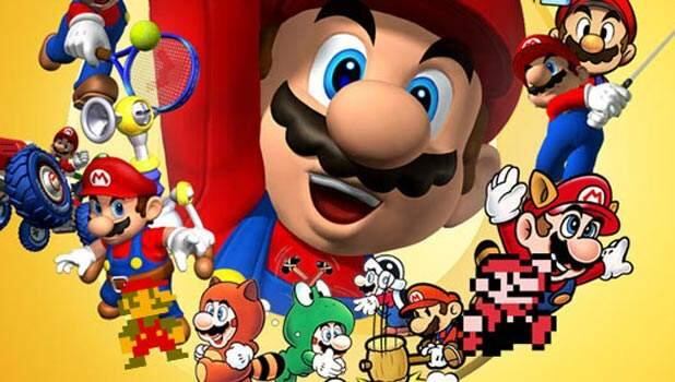 25 AÑOS DE MARIO. Todas las caras de la mascota de Nintendo a lo largo de los años.