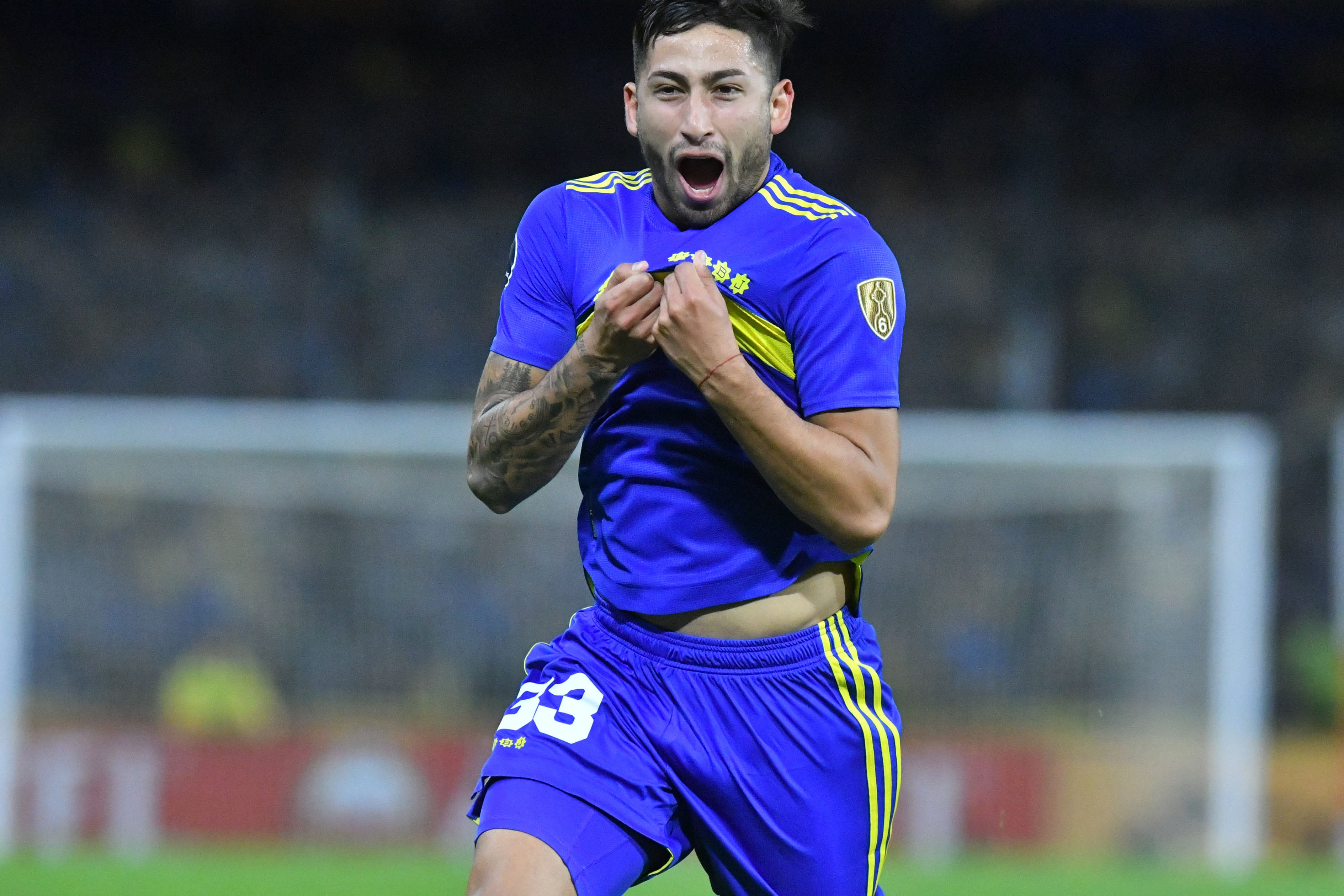 Alan Varela, autor del 1 a 0 de Boca ante Deportivo Cali. (Fotobaires).