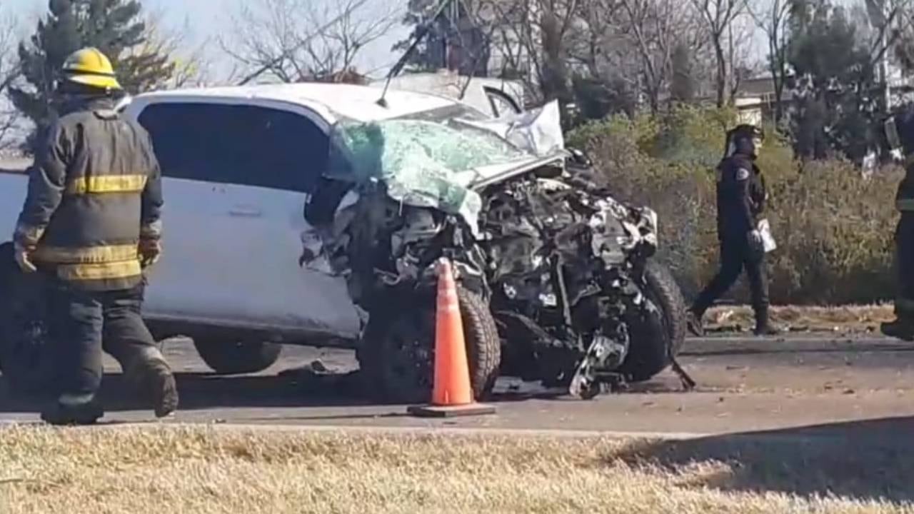 Cómo quedó uno de los vehículos involucrados en el siniestro vial. (@mariogaloppo)