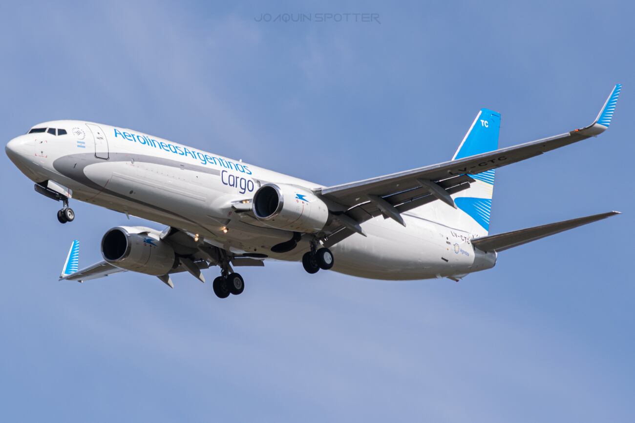 La incorporación de Aerolíneas Argentinas llegó a Ezeiza. (Twitter / joaquinspotter)