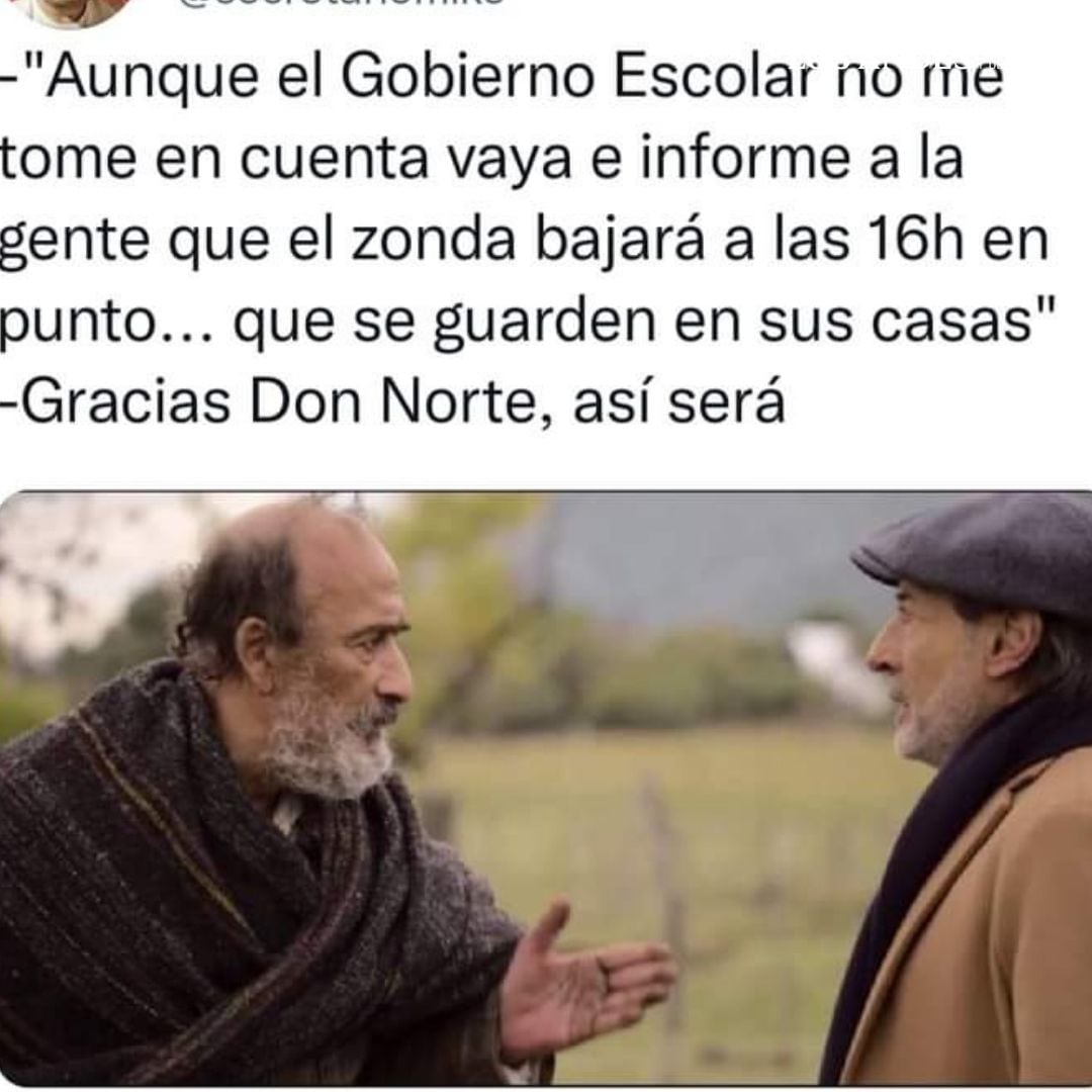 La película 'Granizo' se transformó en memes por el descenso al llano del viento.