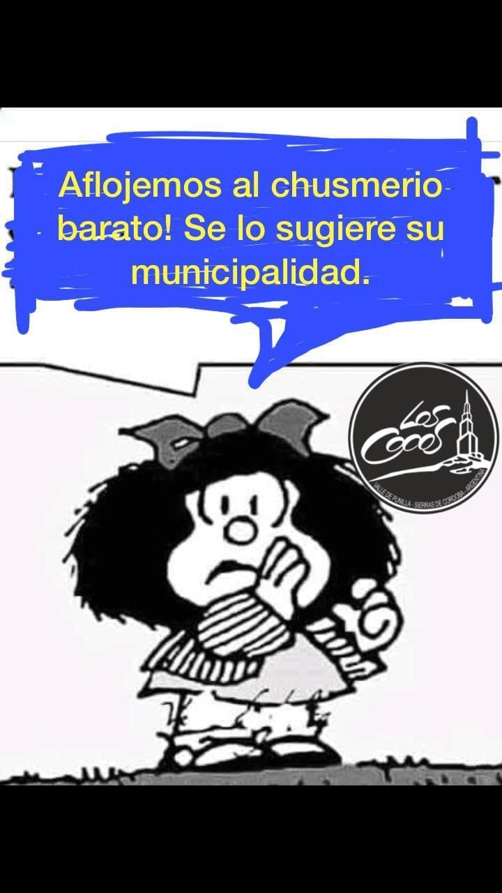 Una de los mensajes de la Municipalidad de Los Cocos ante un polémico malentendido.