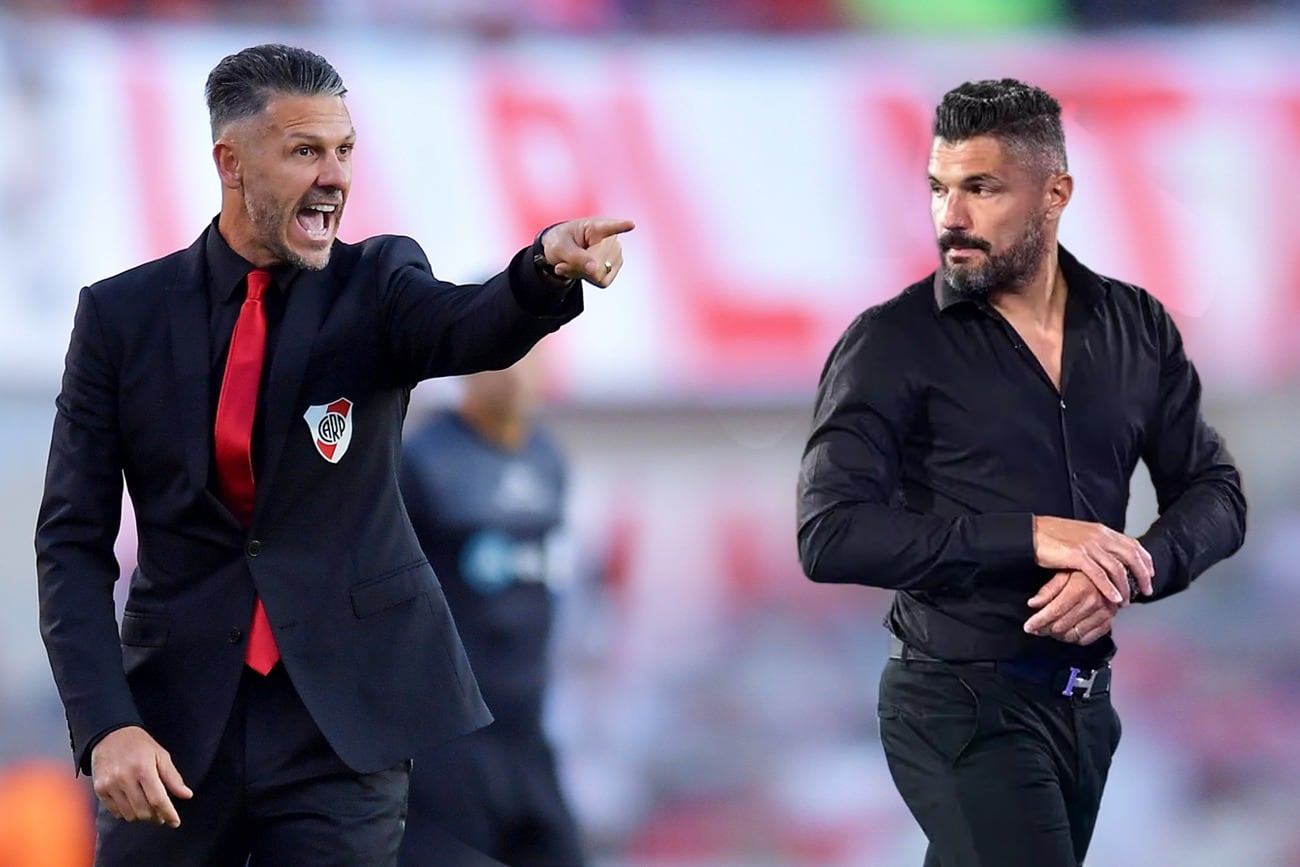 Demichelis y Gandolfi, los amigos que estarán frente a frente este domingo en el Kempes (Fotomontaje de Oscar Roldán).