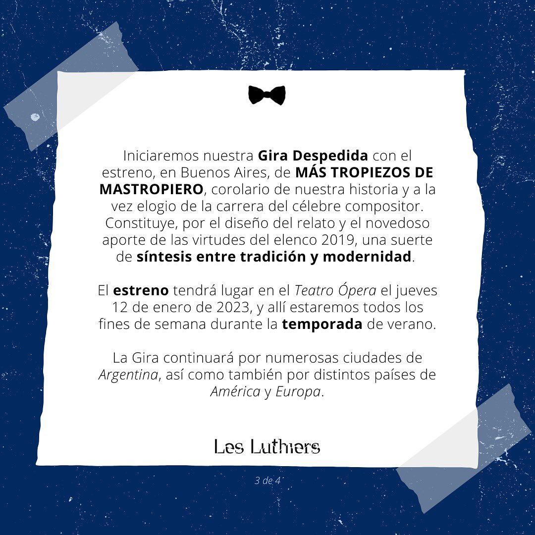 Les Luthiers sobre su gira de despedida.