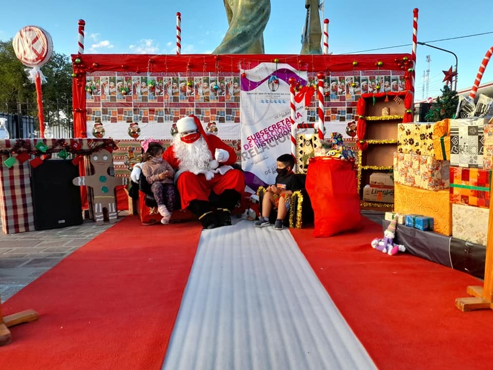 Visita de papa noel a la ciudad