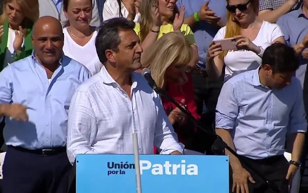 Sergio Massa durante su discurso en Tucumán.