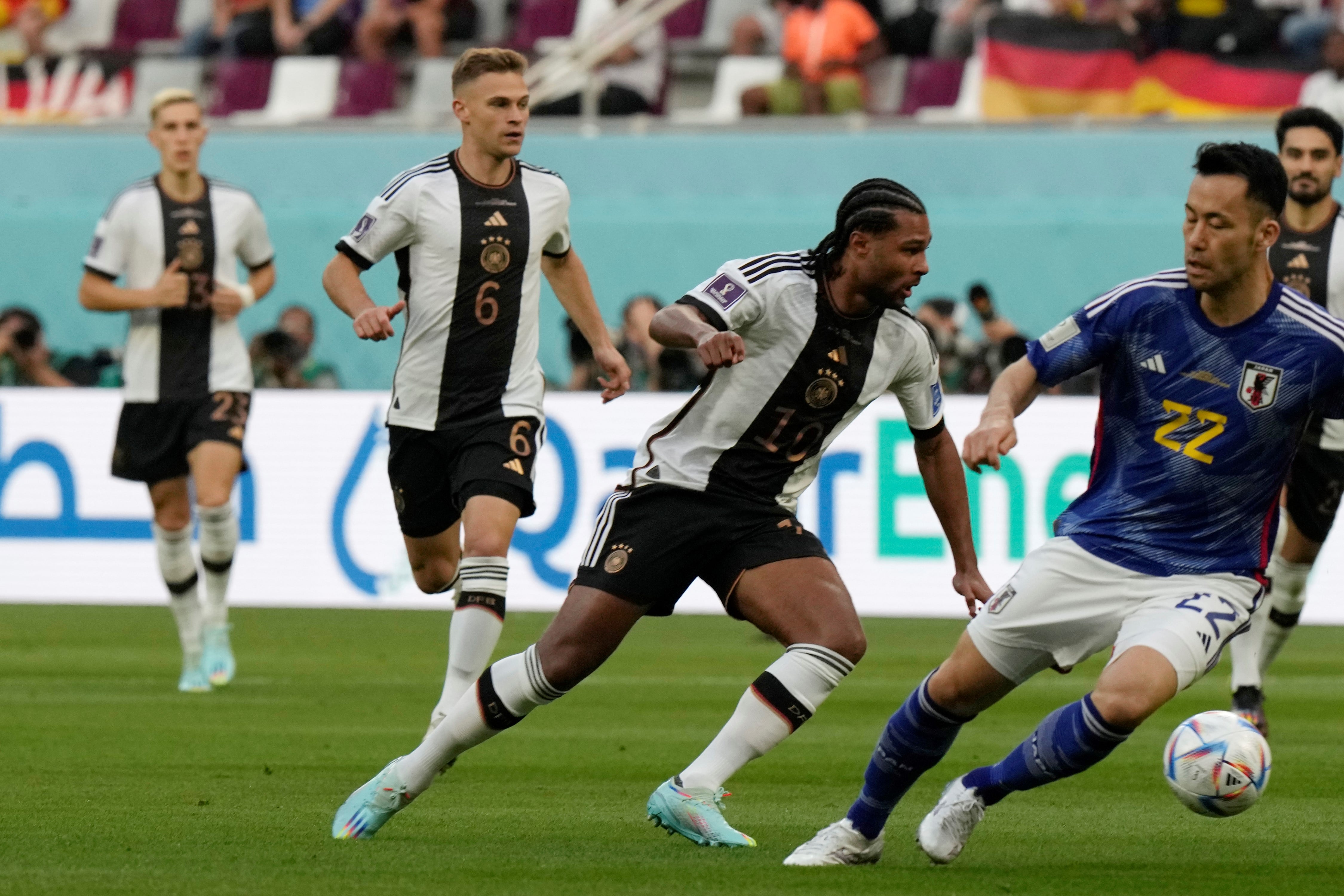 Alemania en su partido ante Japón. (AP Photo/Luca Bruno).