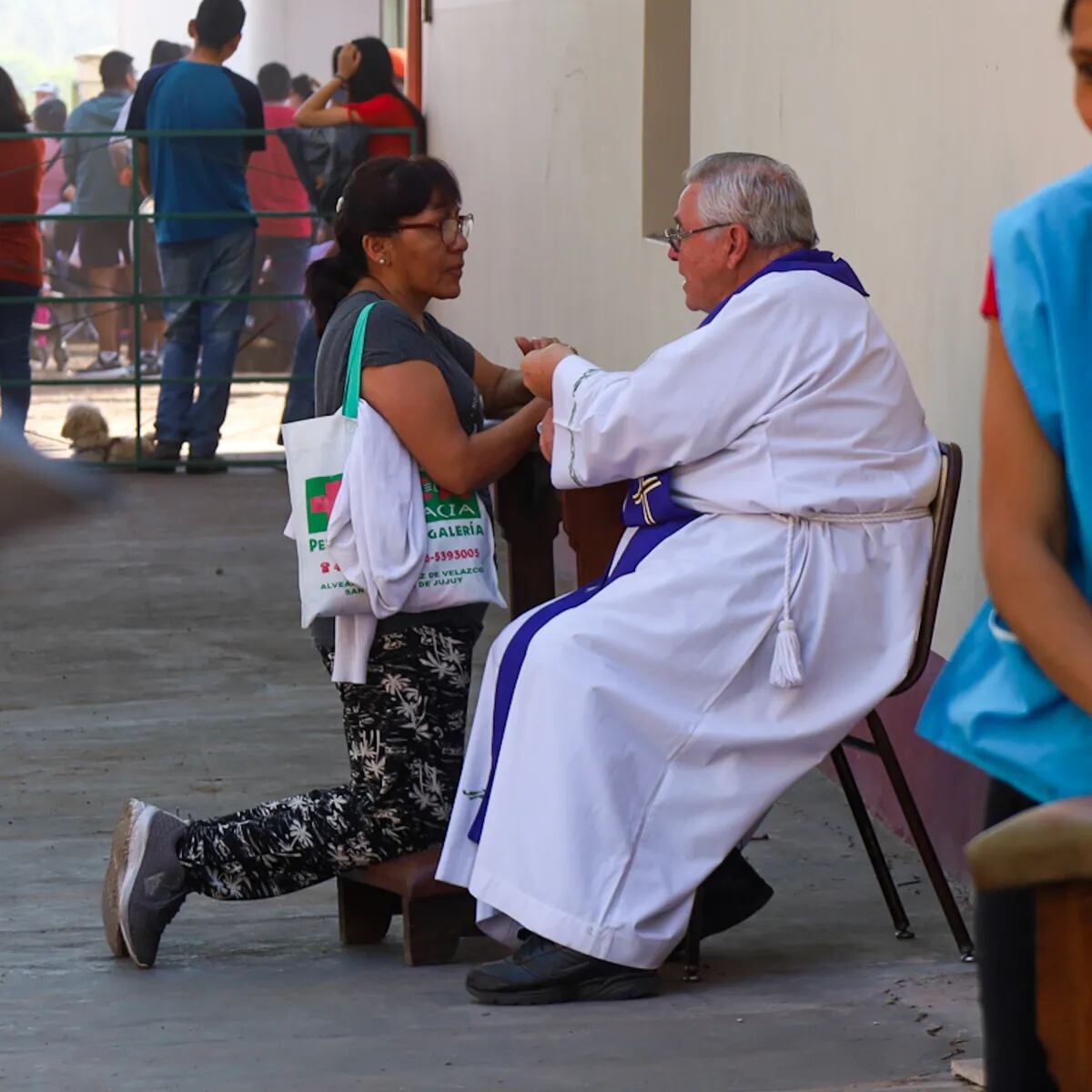 Fieles de todas las edades llegan hasta el santuario de Río Blanco para tomar parte de las actividades litúrgicas de cada domingo de octubre.