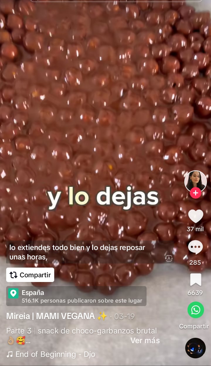 Receta en una AirFlyer: snack de garbanzos y chocolate super facil y saludable