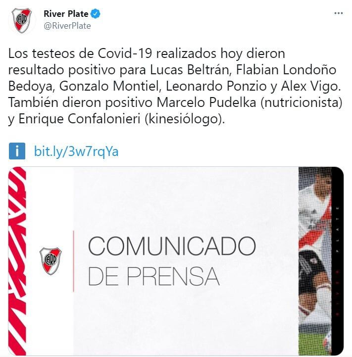 El comunicado de River sobre los nuevos positivos