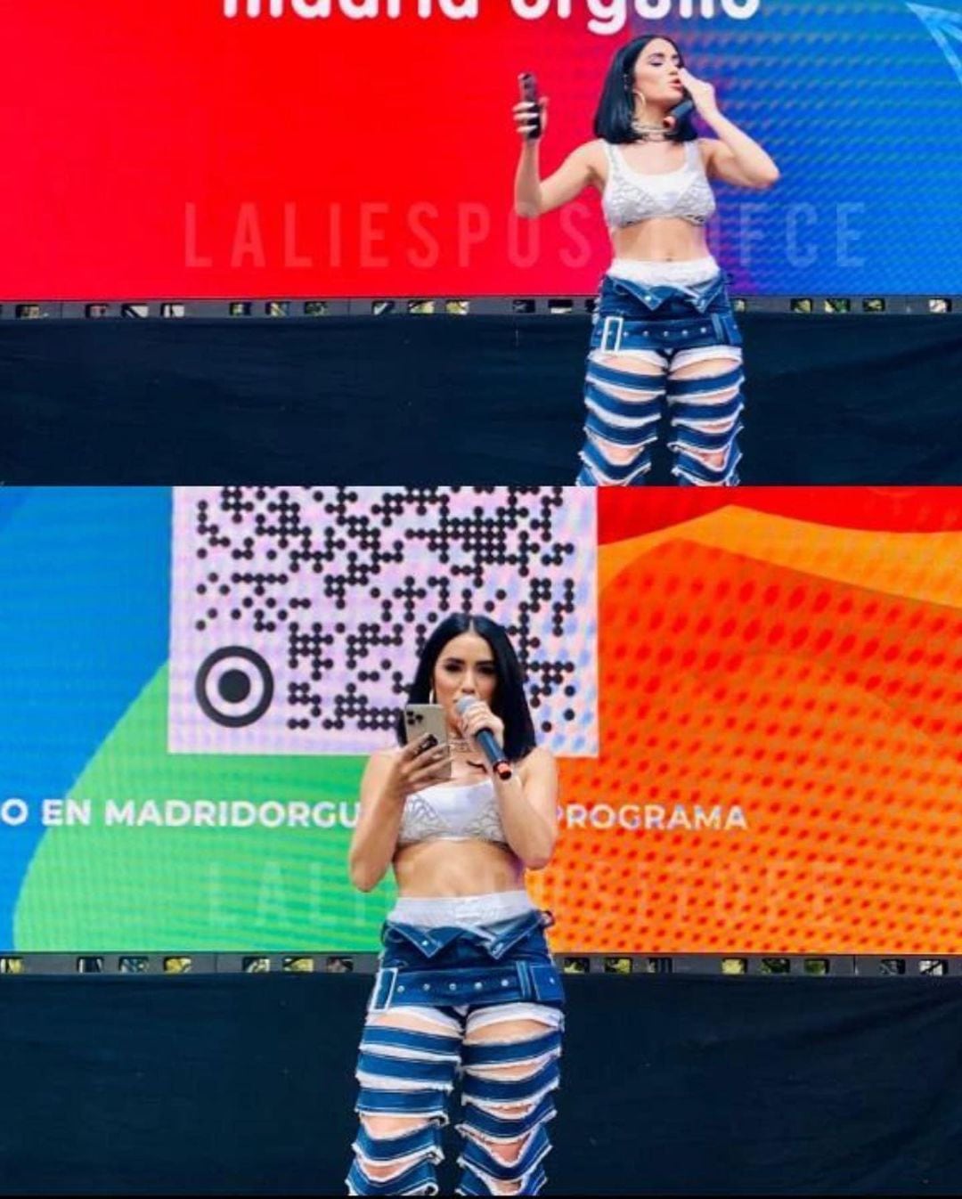 Lali en la marcha del orgullo Madrid