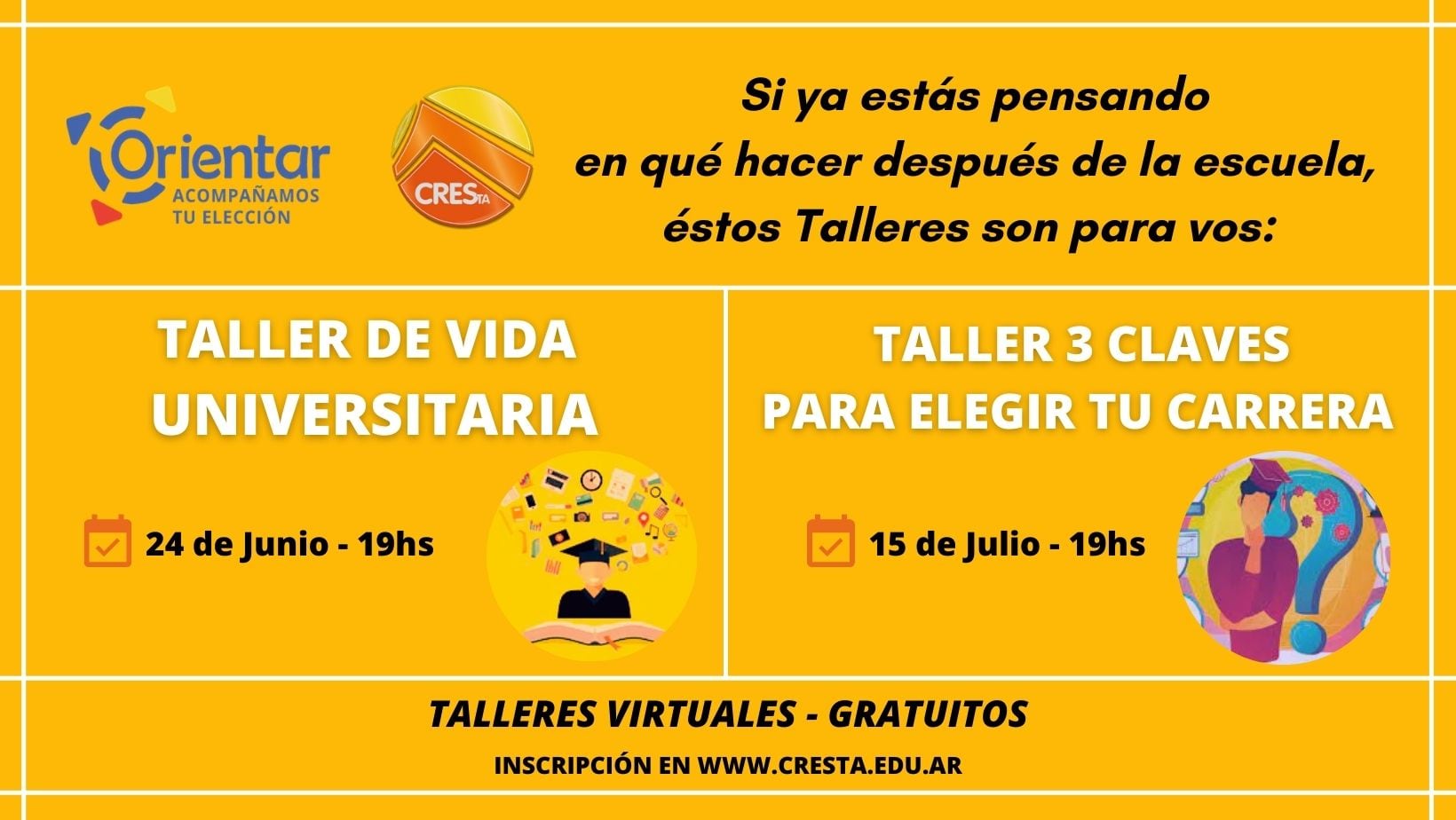 Talleres de Orientación Vocacional en Cresta