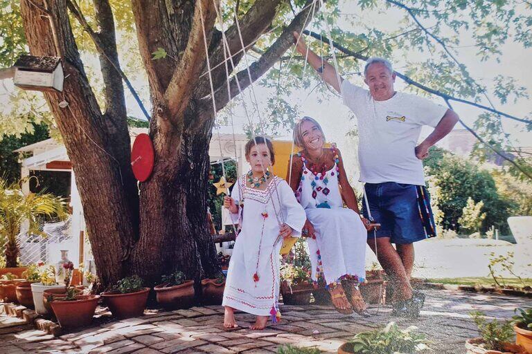 Una foto de archivo del cocinero y su familia