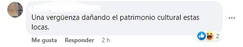 Comentario de usuarios/as de Facebook contra manifestantes de "Ni Una Menos"