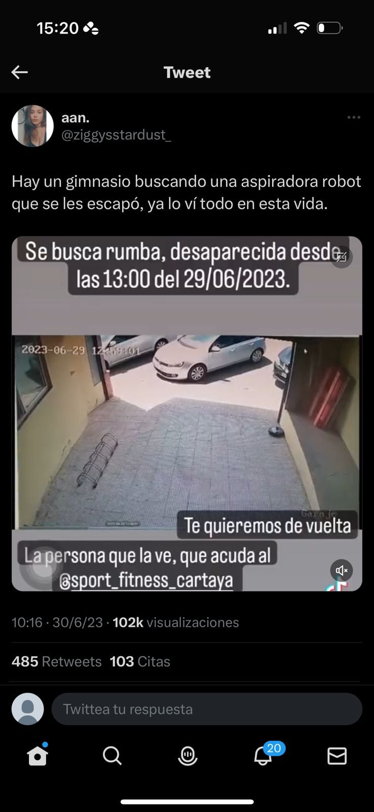 El tweet viral sobre la situación en el gimnasio