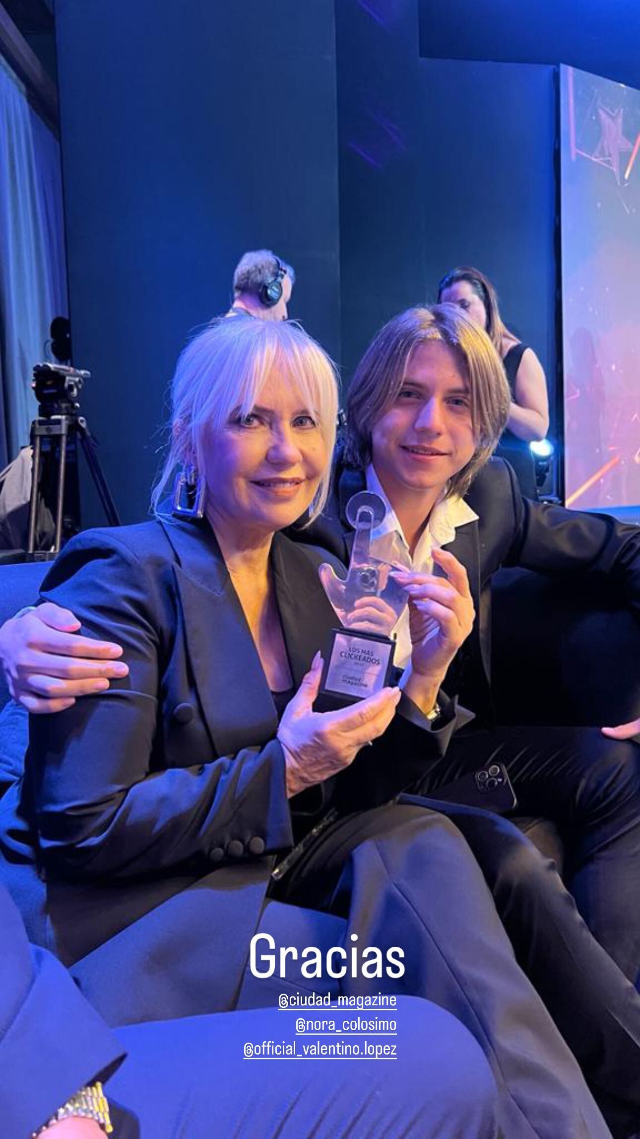 Valentino López fue a recibir un premio de su mamá y le dedicó unas palabras