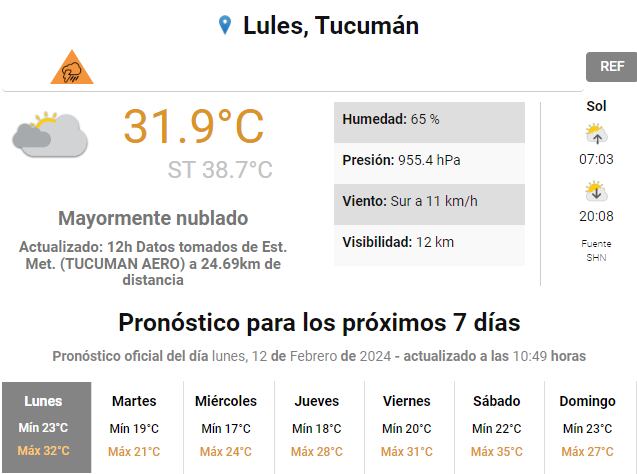 Tucumán en alerta por tormentas.