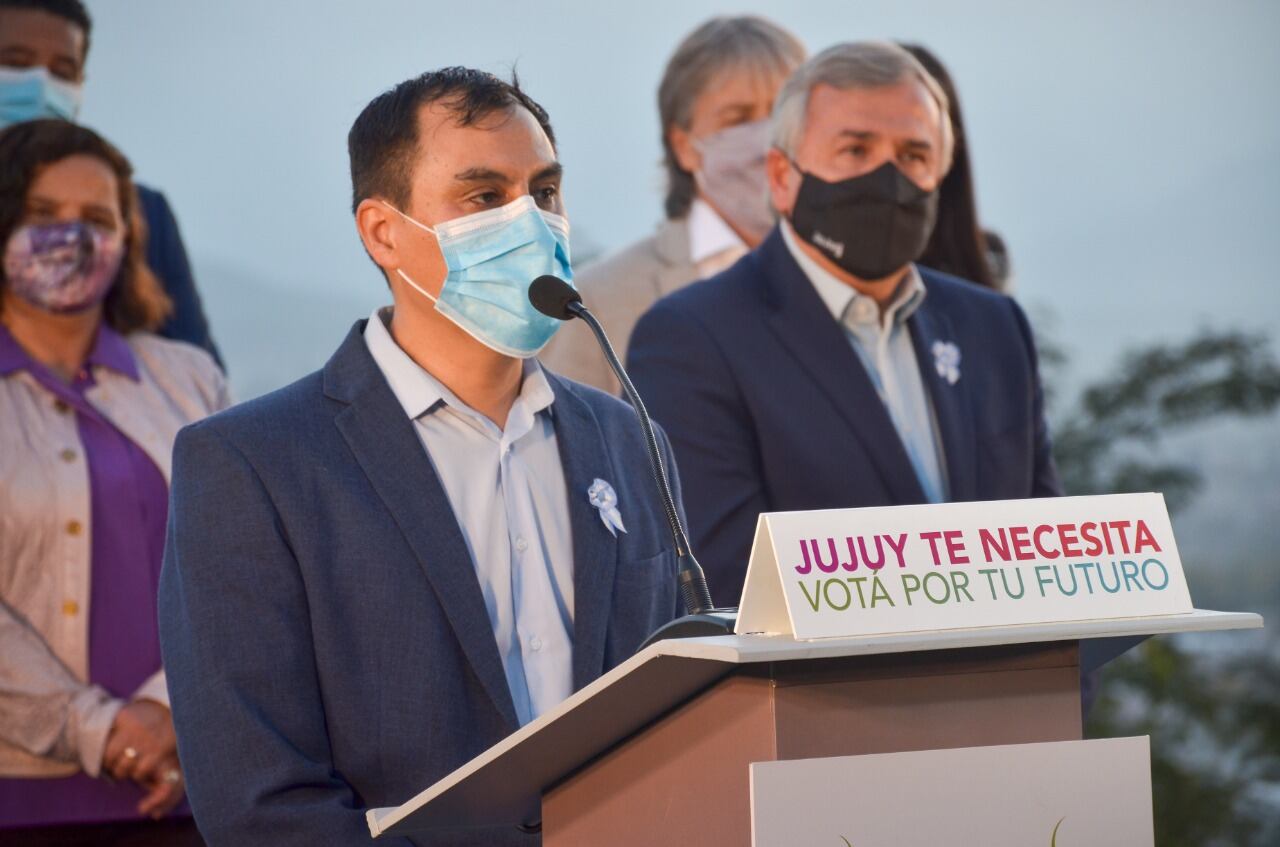 Omar Gutiérrez, primer candidato del Frente Cambia Jujuy para las elecciones legislativas del 27 de junio.