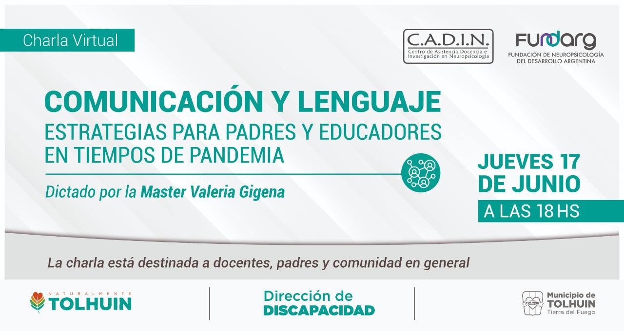 El Municipio invita a la charla virtual sobre lenguaje y comunicación