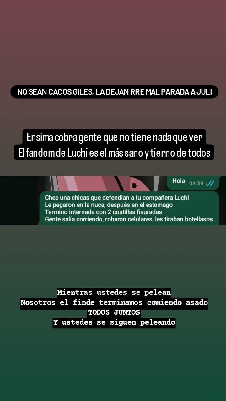 Hernán de Gran Hermano denunció por historias de Instagram las acciones de "los furiosos"