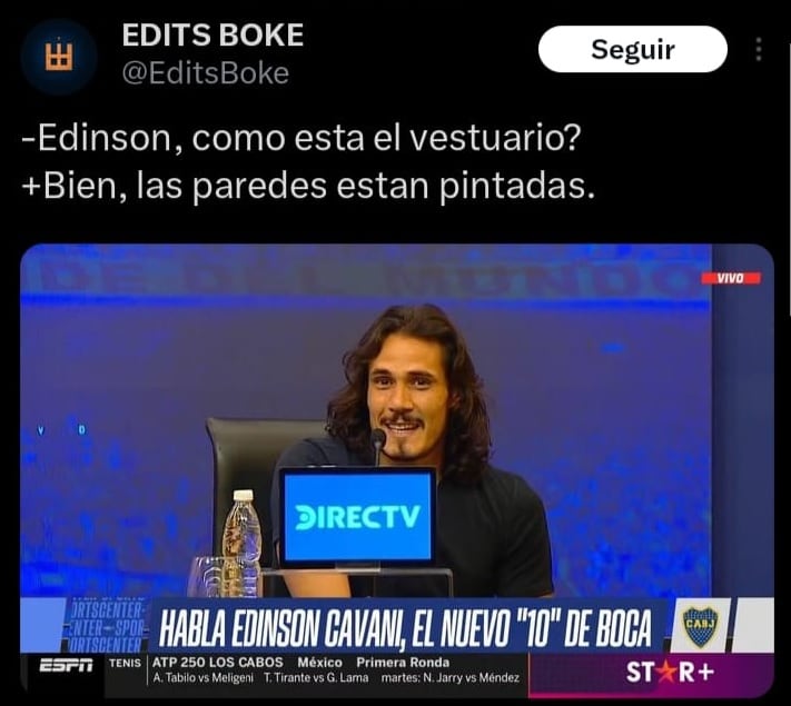 Los hinchas imaginan a Cavani en modo Riquelme