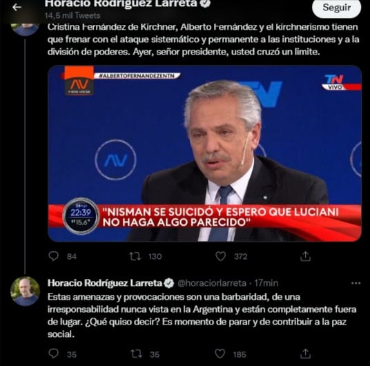 La dura reacción de la oposición contra Alberto Fernández por sus dichos sobre el fiscal Nismal y Luciani.