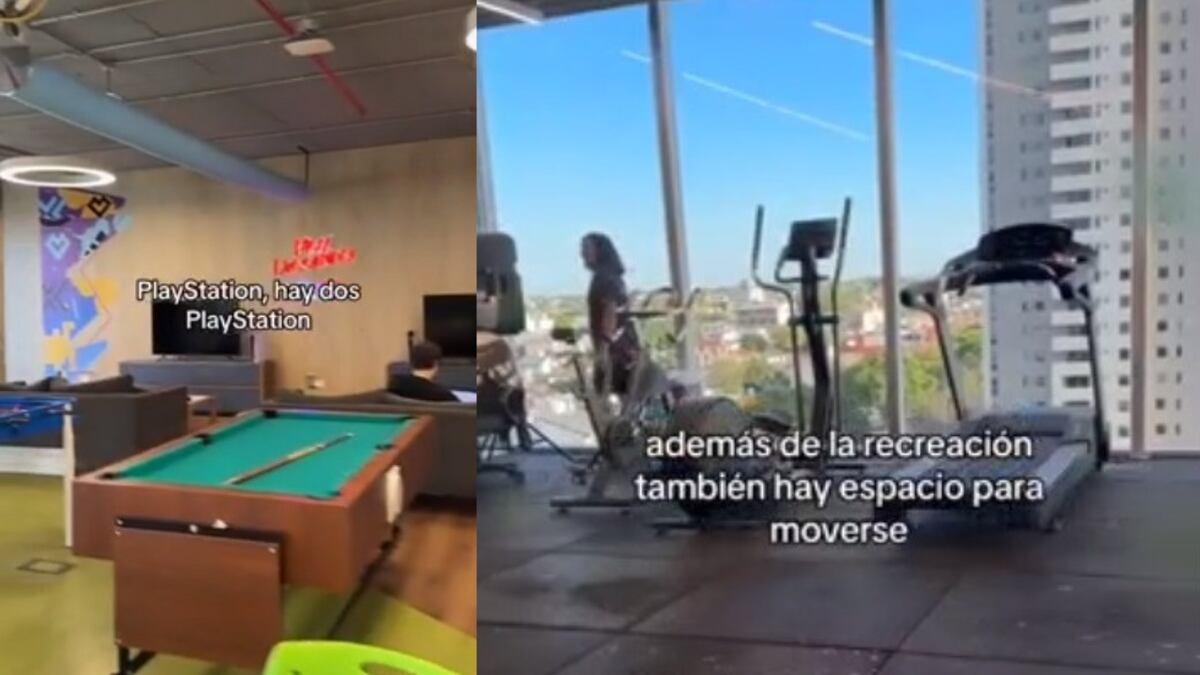 Sala de juegos y gimnasio: la oficina de una cordobesa que se viralizó en redes sociales