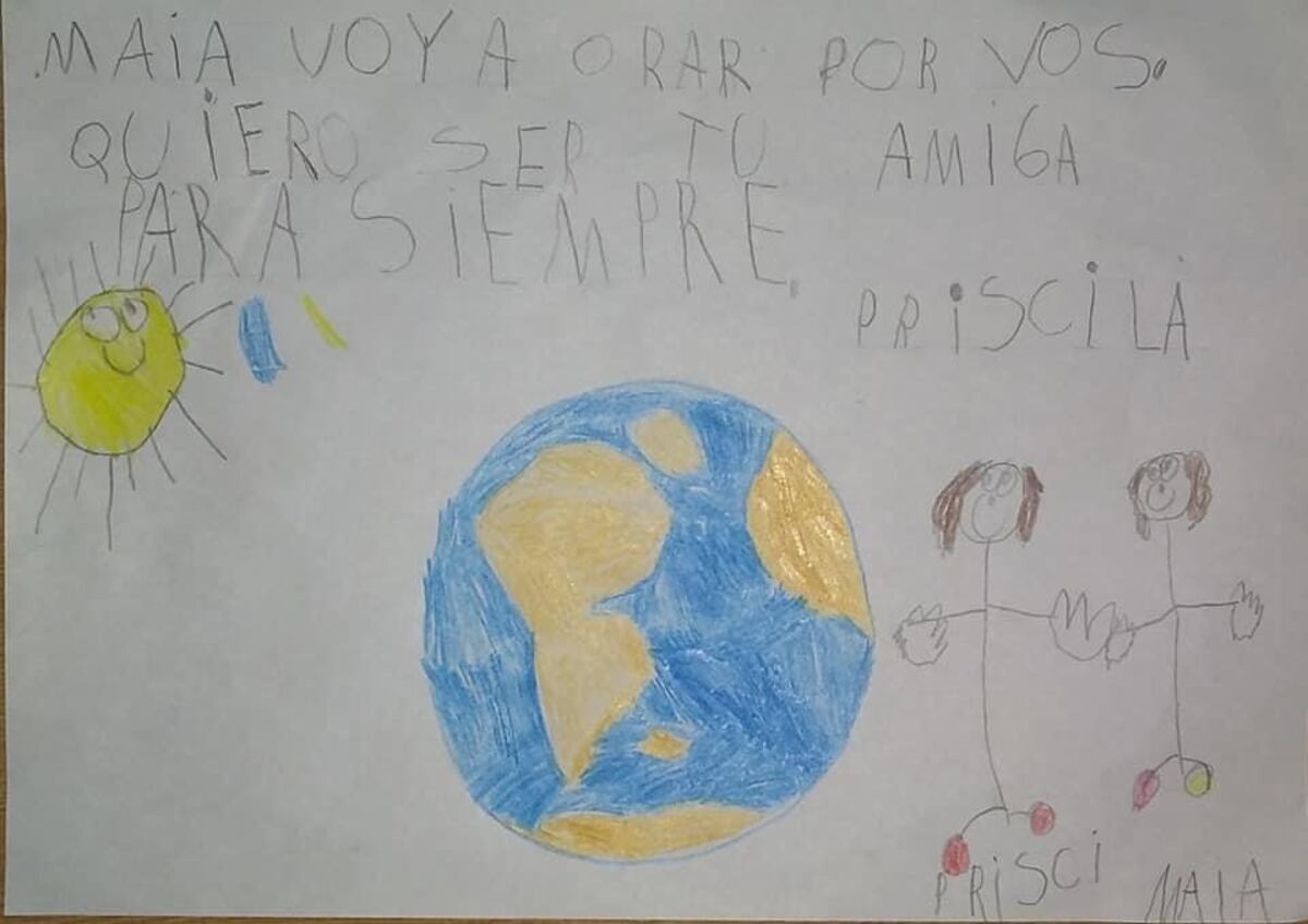 “Quiero que ser tu amiga para siempre”, la emotiva carta de una niña entrerriana a la pequeña “M”
