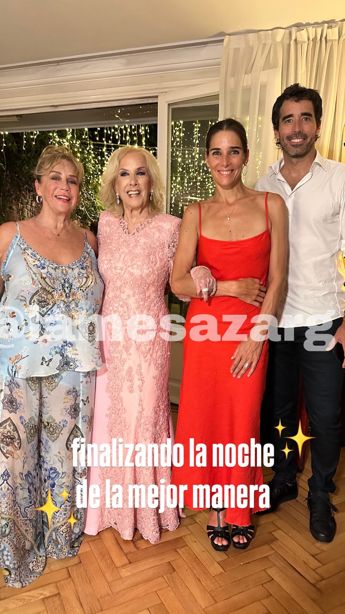 Mirtha Legrand con su hija y nietos en su cumpleaños