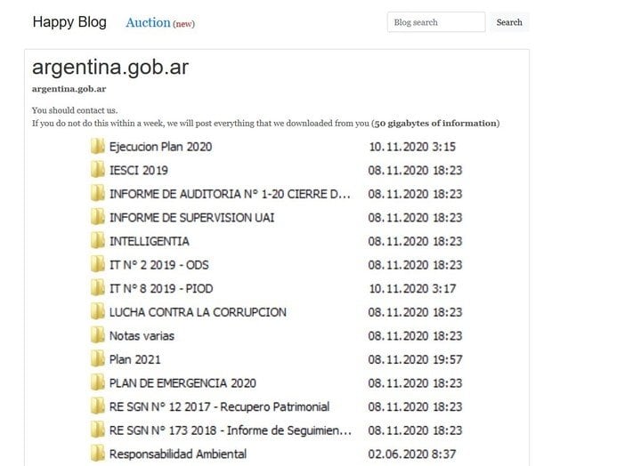 El ransomware que afectó a argentina.gob.ar