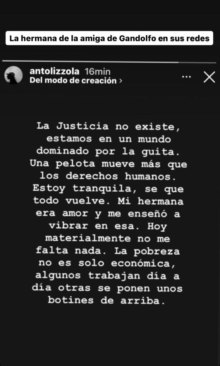 Mensajes en contra de Agustina Gandolfo y Lautaro Martínez por sus dichos sobre lo ocurrido con la niñera.