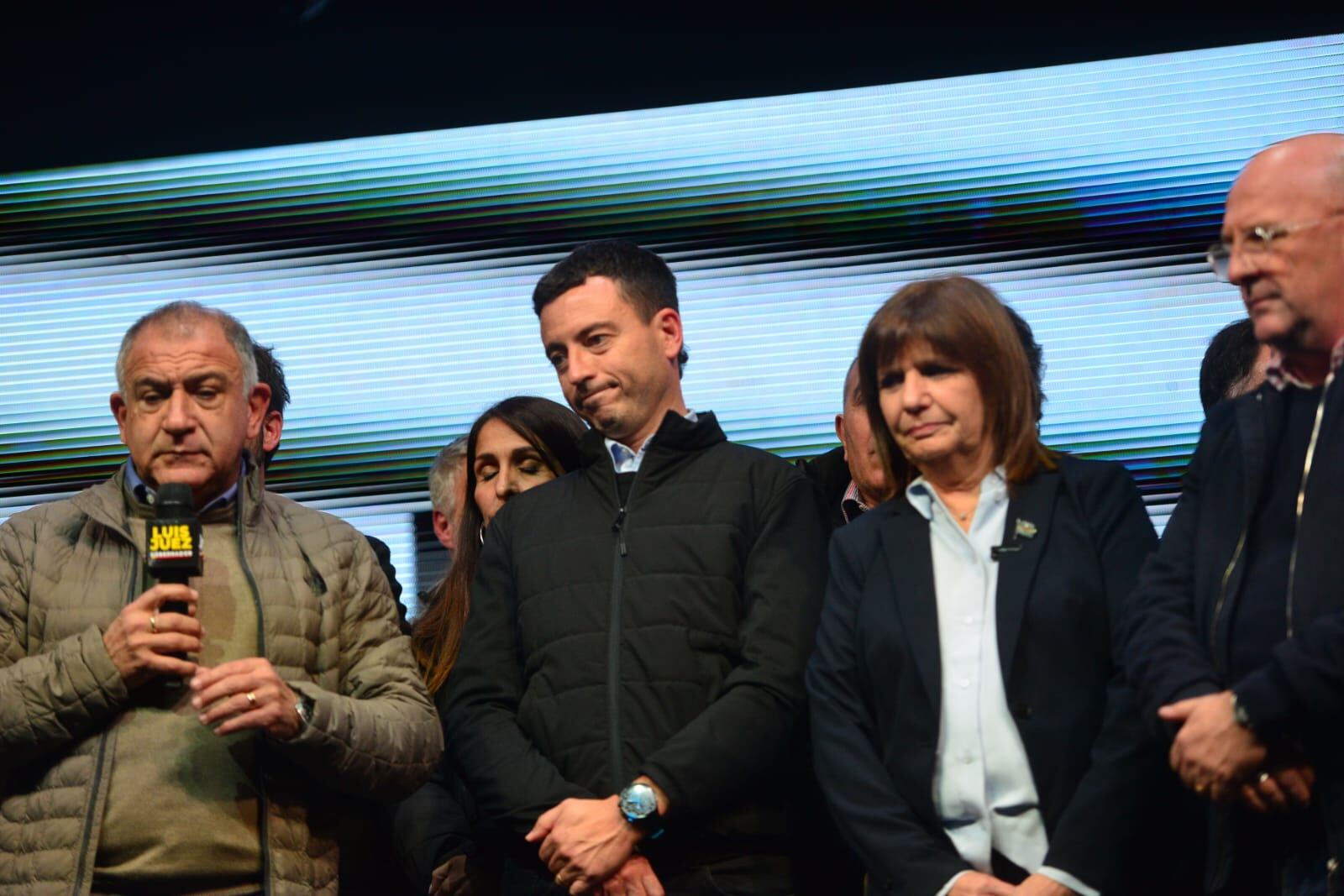 Luis Juez junto a Rodrigo de Loredo y Patricia Bullrich.