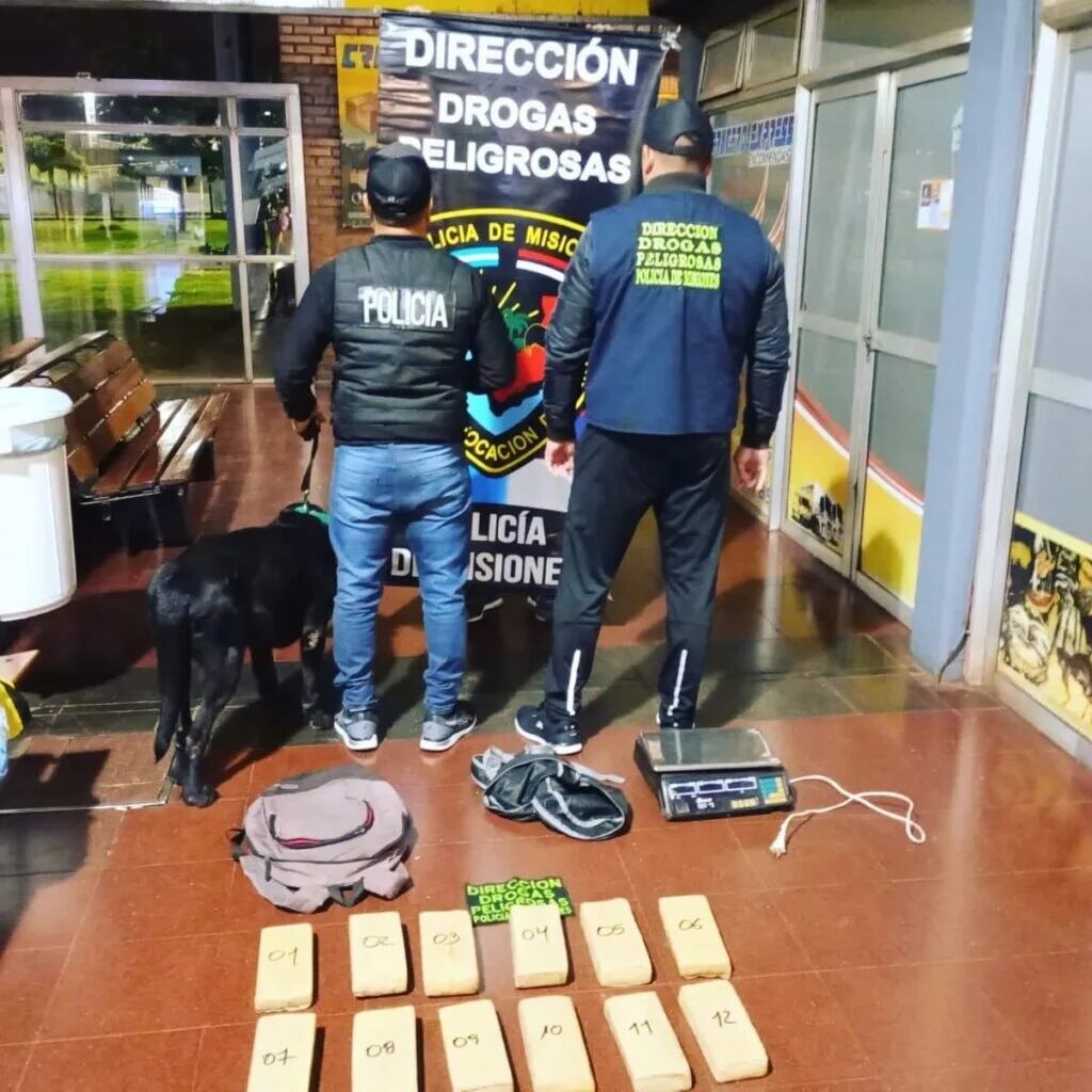 Incautan contrabando de marihuana en la Terminal de Posadas.