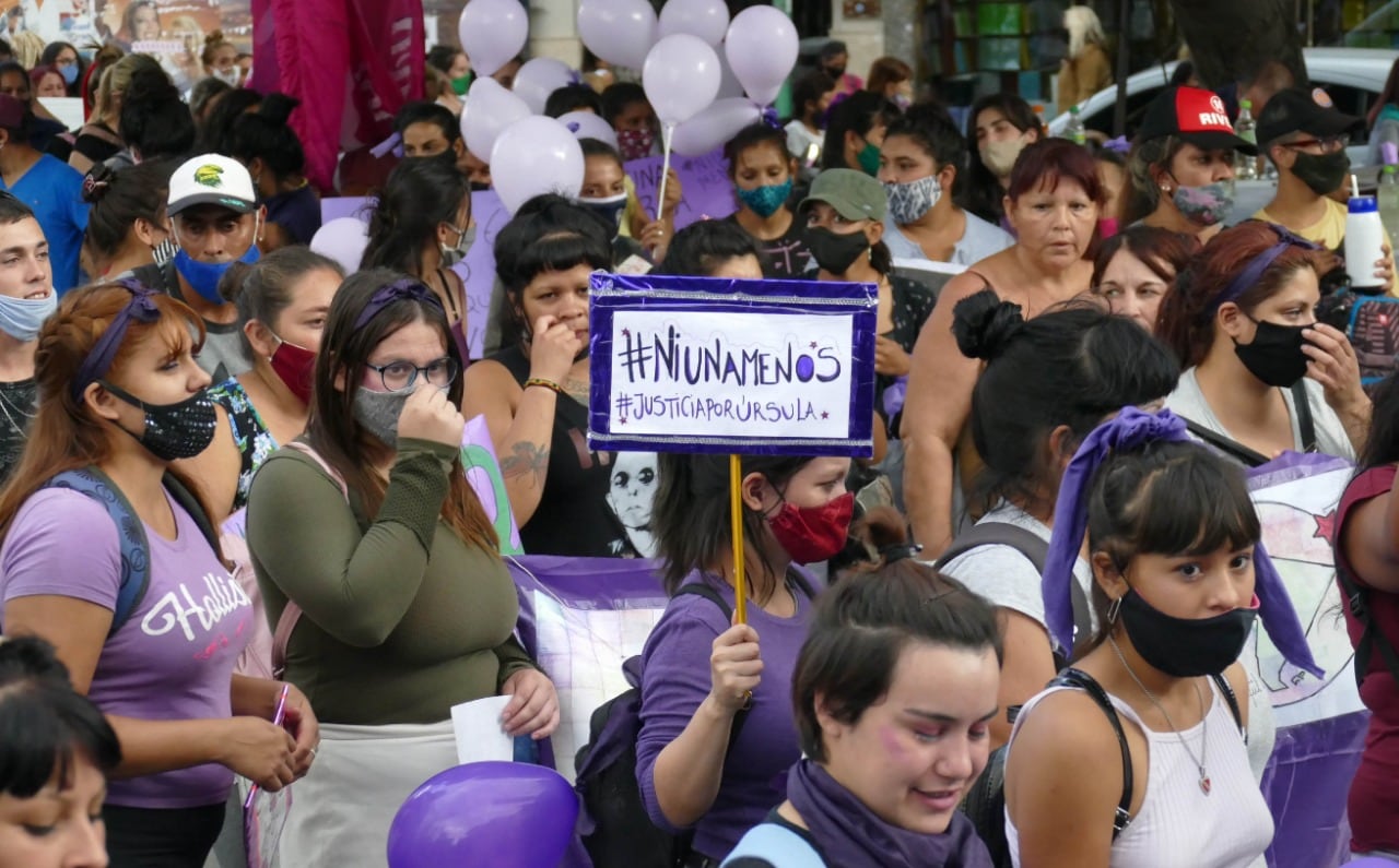 Marcha Ni Una Menos en el Palacio de Tribunales, en la Ciudad de Buenos Aires.