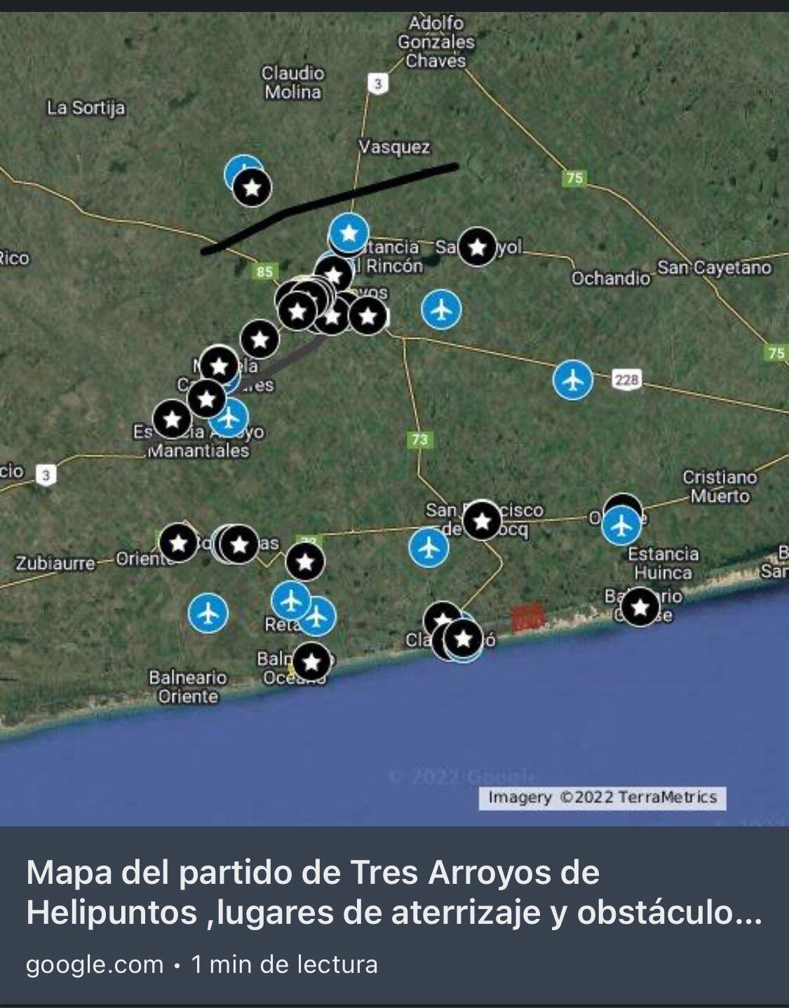 Mapa Interactivo para los pilotos de aviones