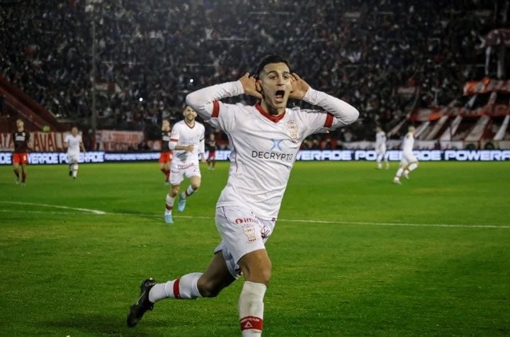 Franco Cristaldo, el "10" del equipo que marcó esta noche.