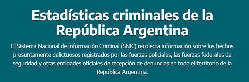 Las estadísticas criminales en la Argentina.