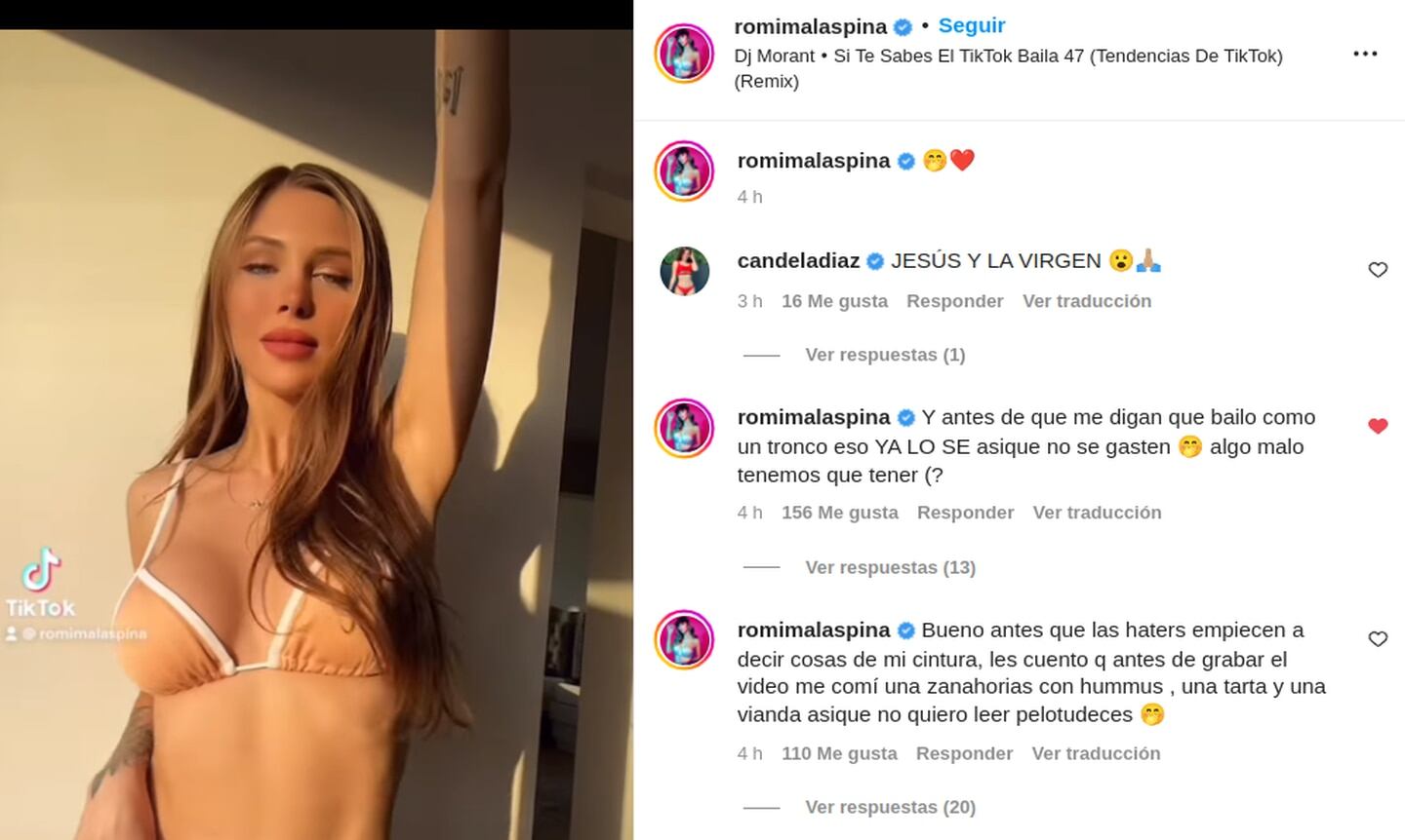 Romina Malaspina respondió a los haters