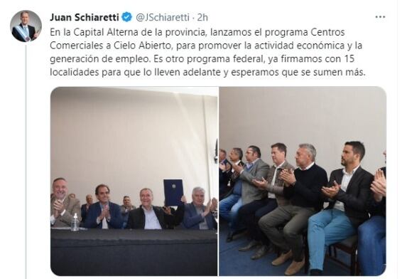 El gobernador en el lanzamiento del programa Centros Comerciales a Cielo Abierto.