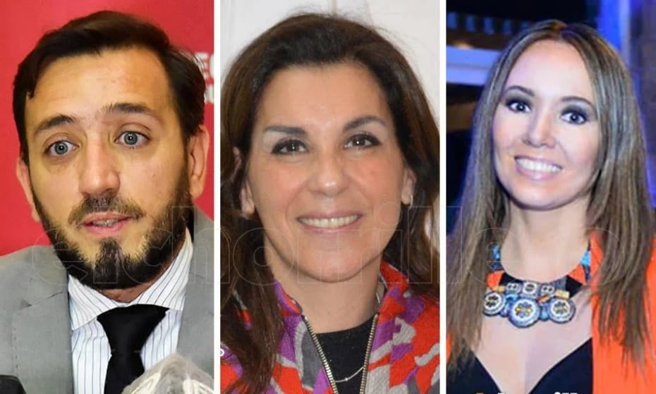 Los tres magistrados que atienden en la causa por la desparición de Guadalupe Lucero. Los jueces Ariel Parrillis y Daniela Benenatti, y la fiscal María Durán.