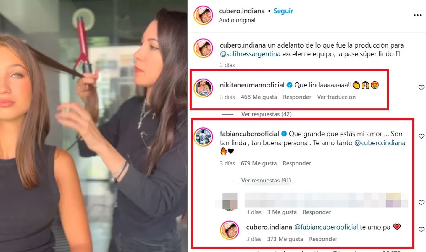 El gesto de Indiana Cubero con su papá