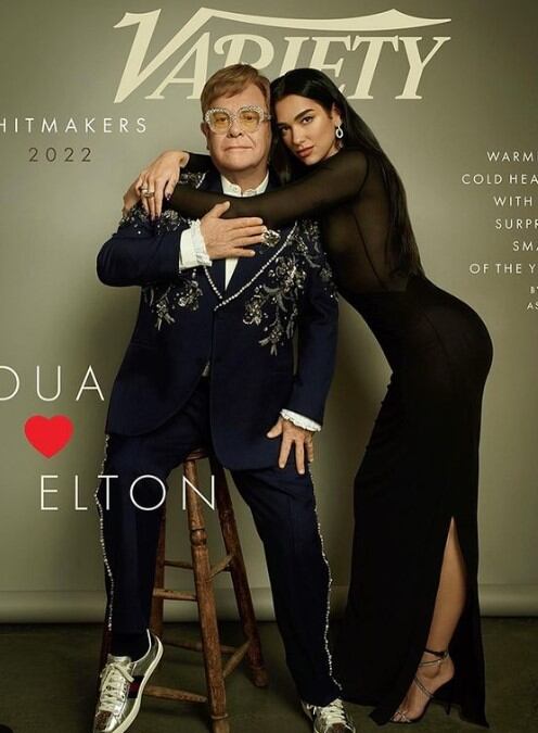 Dua Lipa en Variety con Elton John.