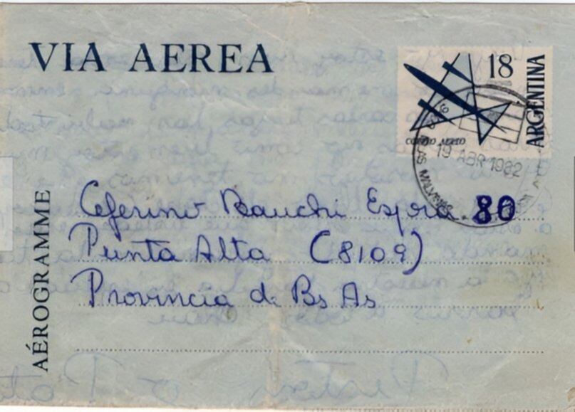 Subastan en Inglaterra la carta de un puntaltense veterano de la Guerra de Malvinas