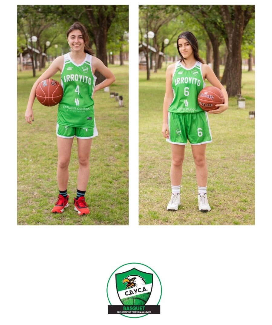 Agustina Biotti y Victoria Barra en la Selección U 16 de la Asociación de Básquet San Francisco