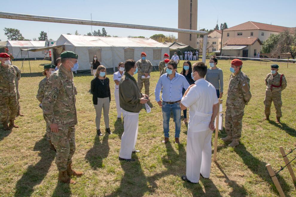 Despliegan un nuevo Hospital Modular de Campaña del Ejército Argentino.