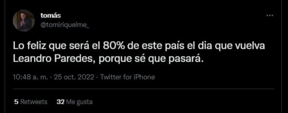 Los hinchas de Boca piden por el regreso de Leandro Paredes.