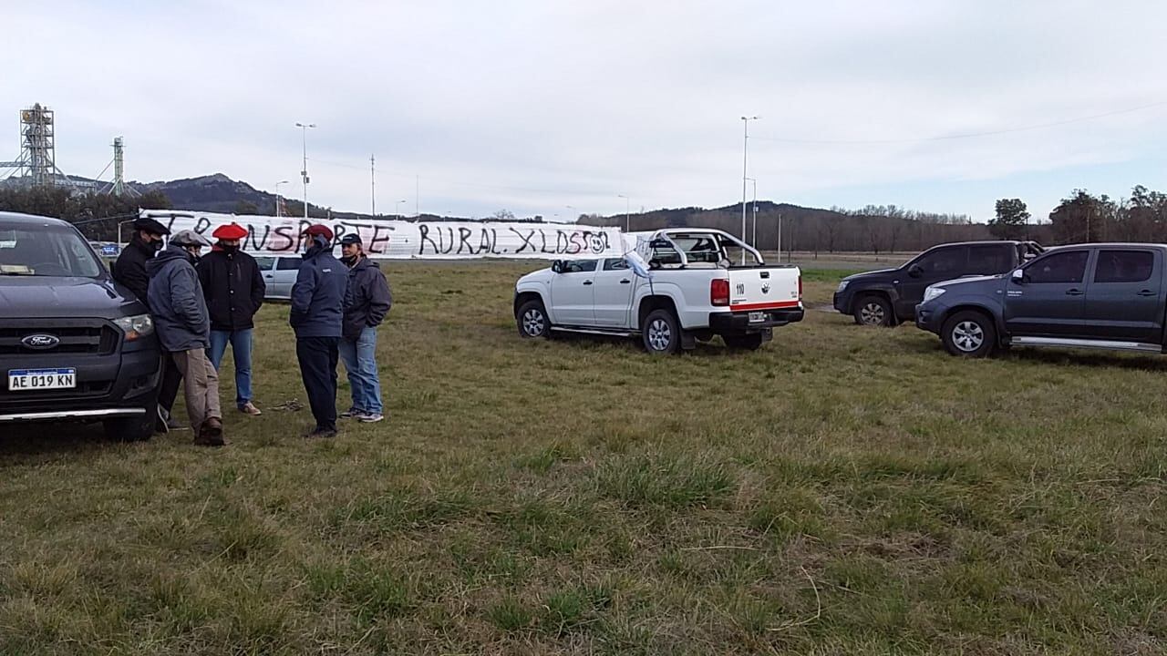 Así fue la movilización en el paraje La Vasconia.