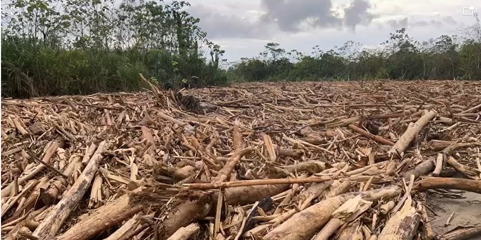 Imágenes de cómo quedó la zona de la avalancha en Colombia.