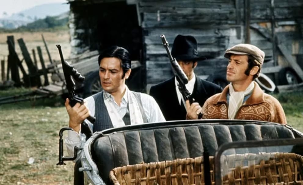 El actor Alain Delon en "Borsalino"